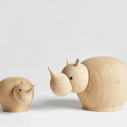 Rina Rhinoceros Holzfigur