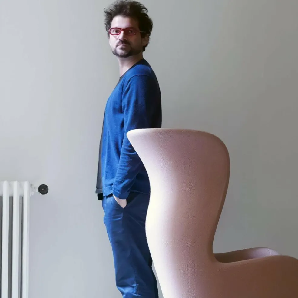 Ro™ JH1 Ohrensessel Stoff Füße aus Aluminium