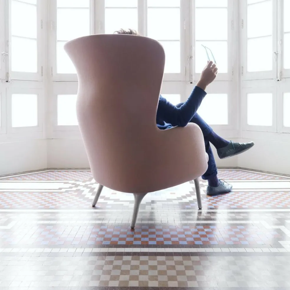 Ro™ JH1 Ohrensessel Stoff Füße aus Aluminium