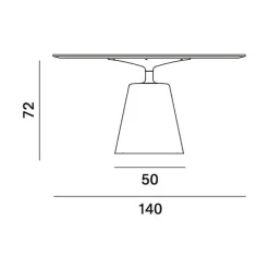 Rock Esstisch Ø 140cm MDF