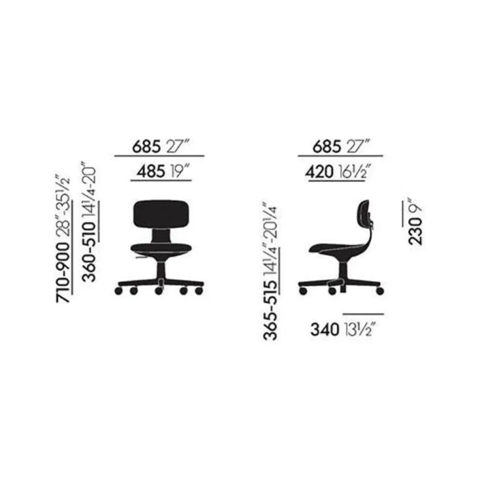 Rookie Bürodrehstuhl Soft Grey