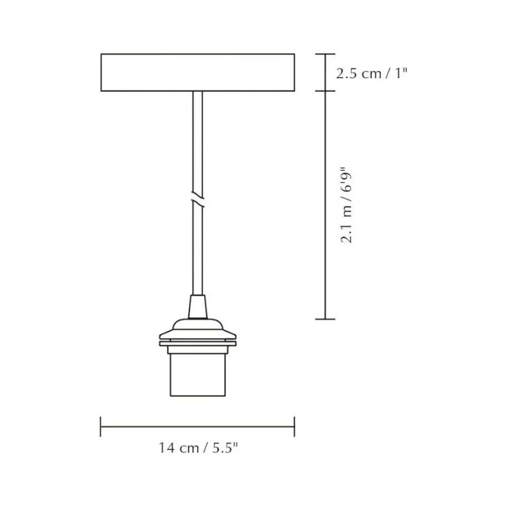 Rosette Kabelset zum Aufhängen