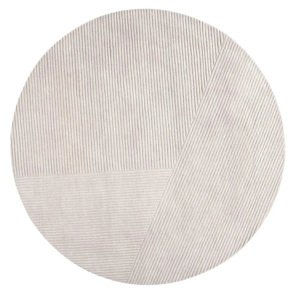 Row Neuseeland-Wollteppich Rund Ø200cm