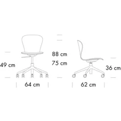S 220 DRW Drehstuhl mit Rollen