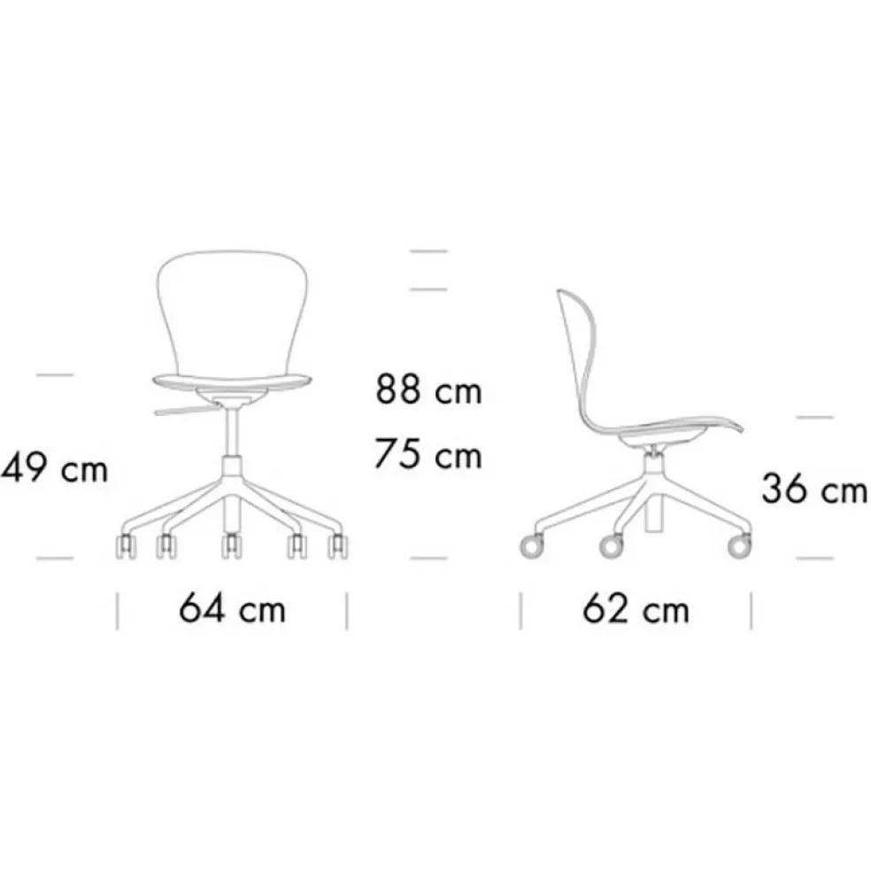S 220 DRW Drehstuhl mit Rollen