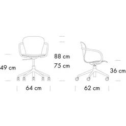 S 220 FDRW Drehstuhl mit Rollen