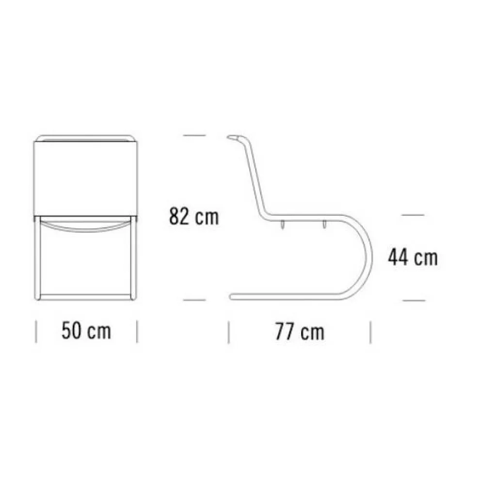 S 533 L Freischwinger Stuhl Kernleder