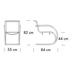 S 533 LF Freischwinger Armlehnstuhl