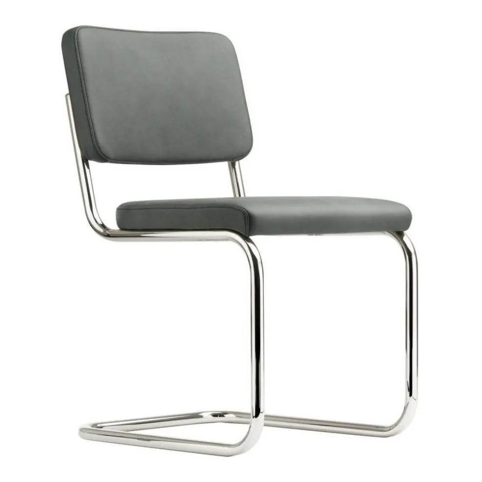 S 32 PV Pure Materials Freischwinger Stuhl Leder