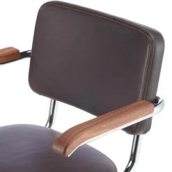 S 64 PV Pure Materials Freischwinger Armlehnstuhl Nussbaum