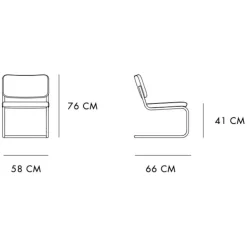 S 32 PVL Freischwinger Lounge Stuhl Leder