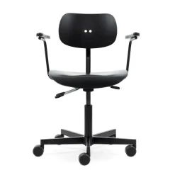 S 197 R 20 Drehstuhl mit Armlehne Gestell Schwarz