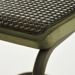 S 64 V Freischwinger Armlehnstuhl mit Rohrgeflecht Dark Melange