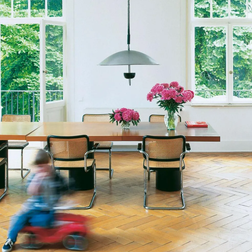 S 32 V Freischwinger Stuhl mit Rohrgeflecht 4er Set