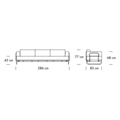 S 5003/C001 3-Sitzer Sofa