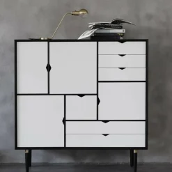 S3 Highboard Fronten weiß