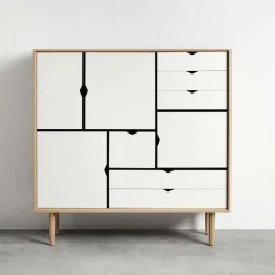 S3 Highboard Fronten weiß
