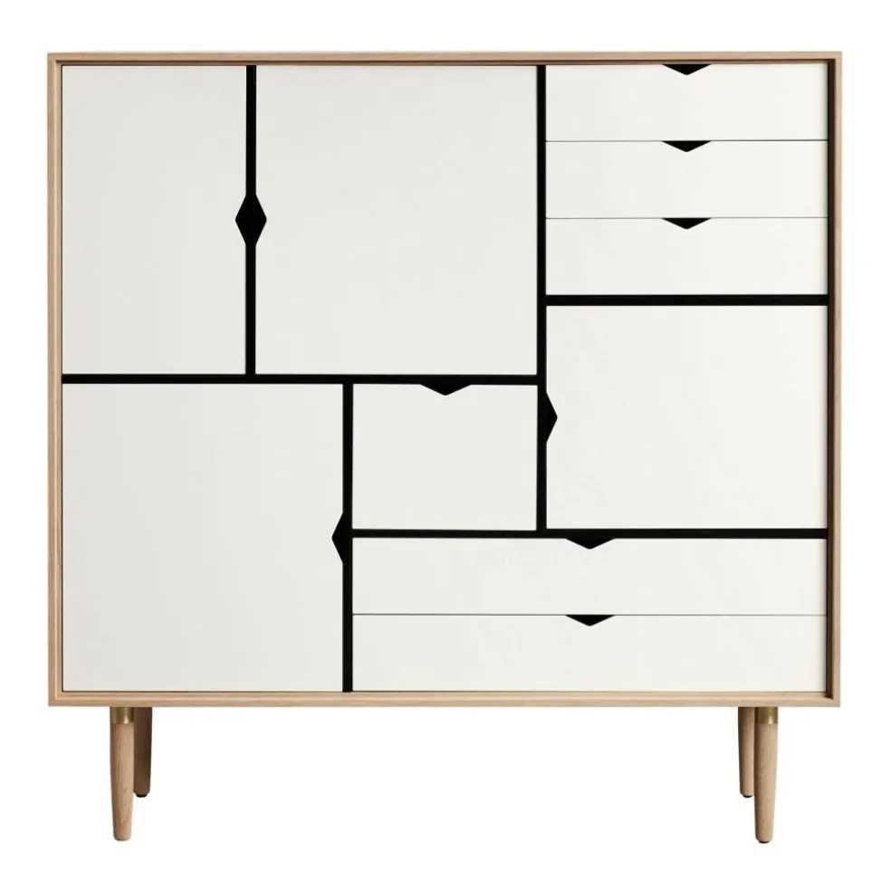 S3 Highboard Fronten weiß