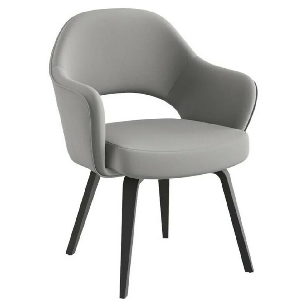 Saarinen Conference Armlehnstuhl Gestell ebenholz