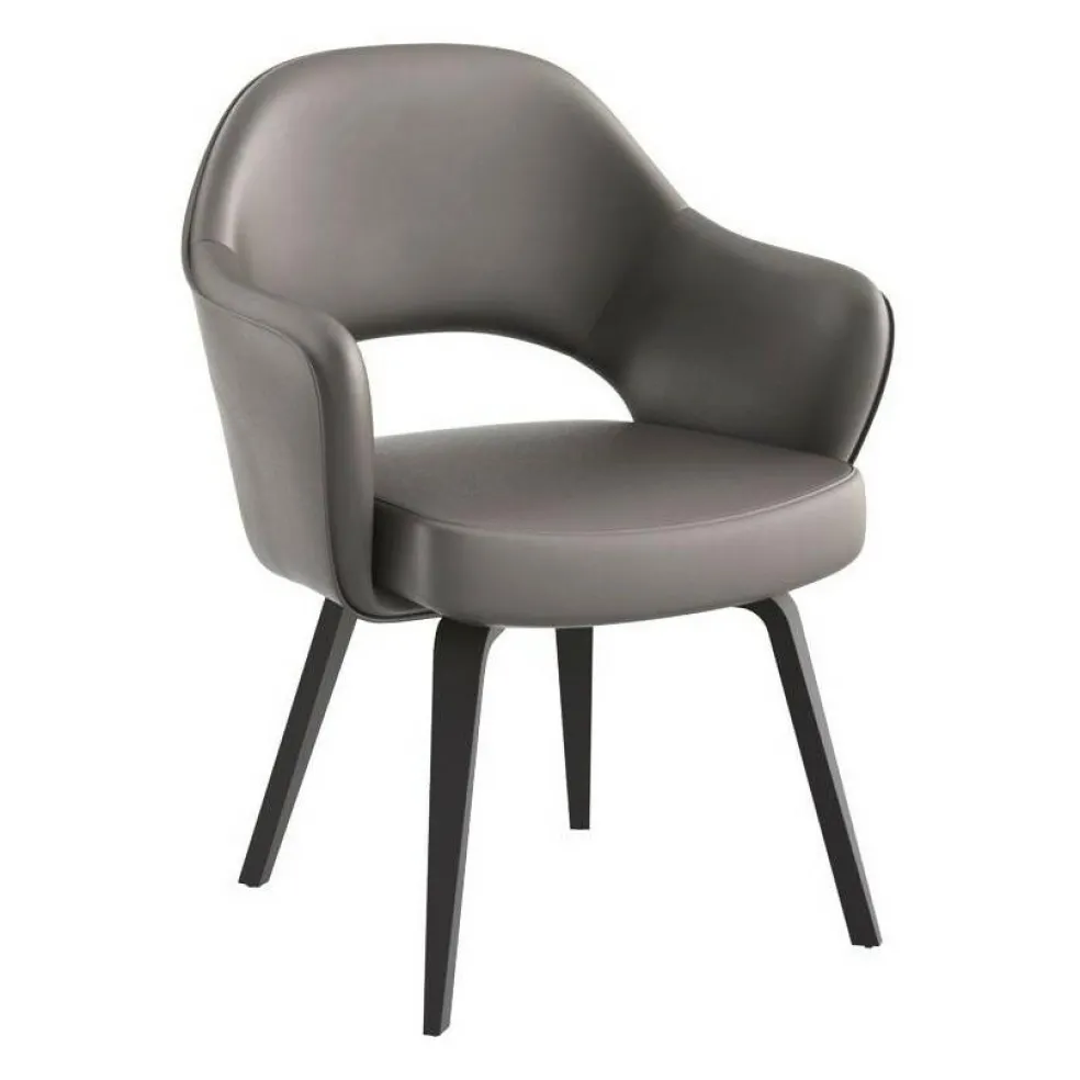 Saarinen Conference Armlehnstuhl Gestell ebenholz