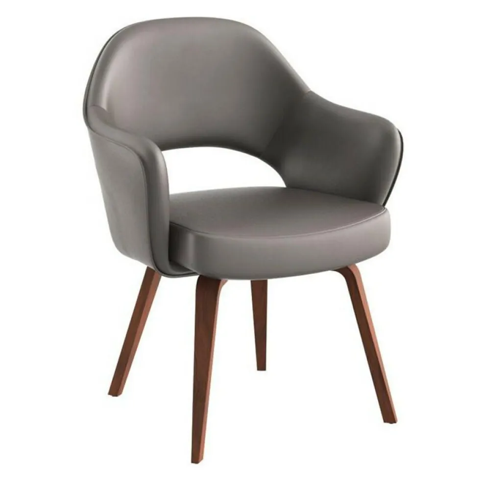 Saarinen Conference Armlehnstuhl Gestell walnuss