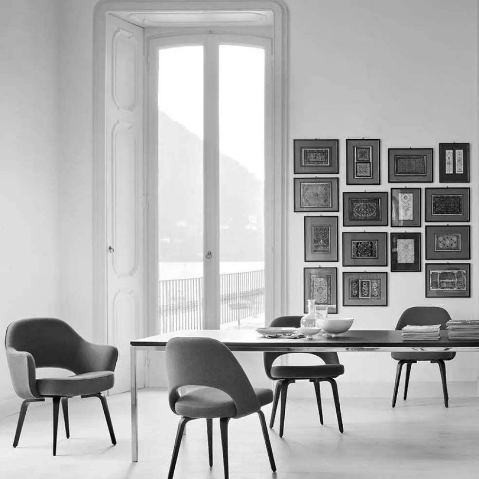 Saarinen Conference Stuhl Gestell walnuss