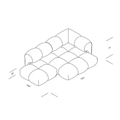 Sander 06 3-Sitzer Sofa Rechts