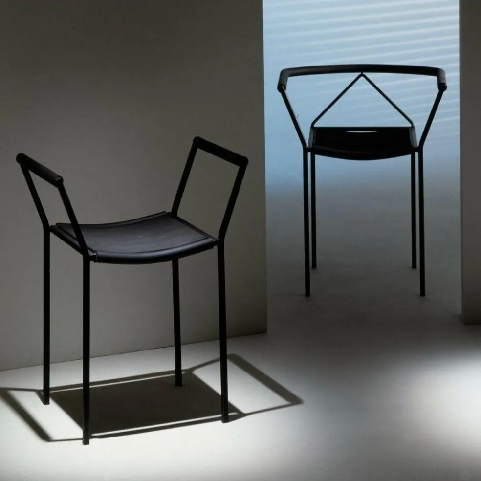 Savonarola Hocker mit Armlehnen