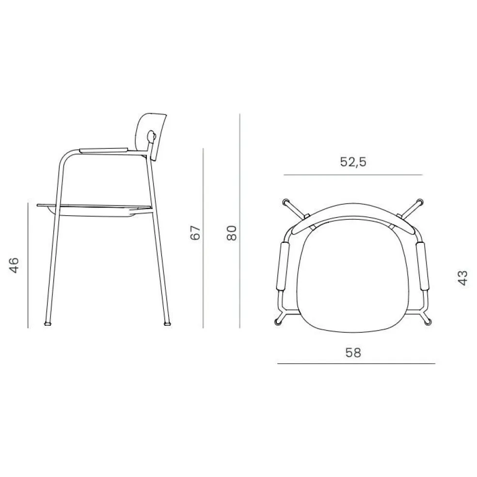 Scope Armlehnstuhl Leder