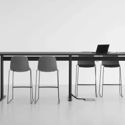 Seela S321 Barhocker Sitzfläche Eiche H75cm