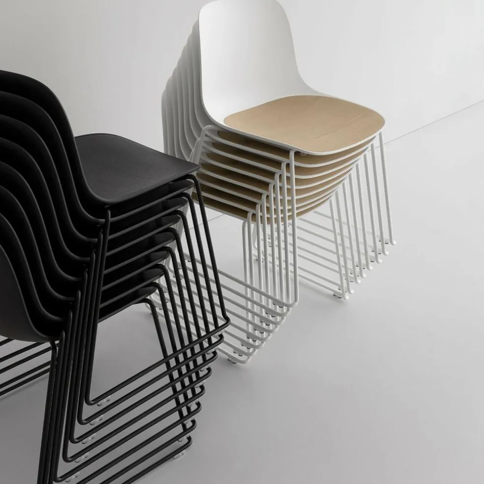 Seela S310 Stuhl Kufengestell Weiß