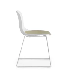 Seela S310 Stuhl Kufengestell Weiß