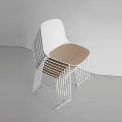 Seela S310 Stuhl Kufengestell Weiß