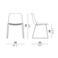 Seela S310 Stuhl Kufengestell Weiß