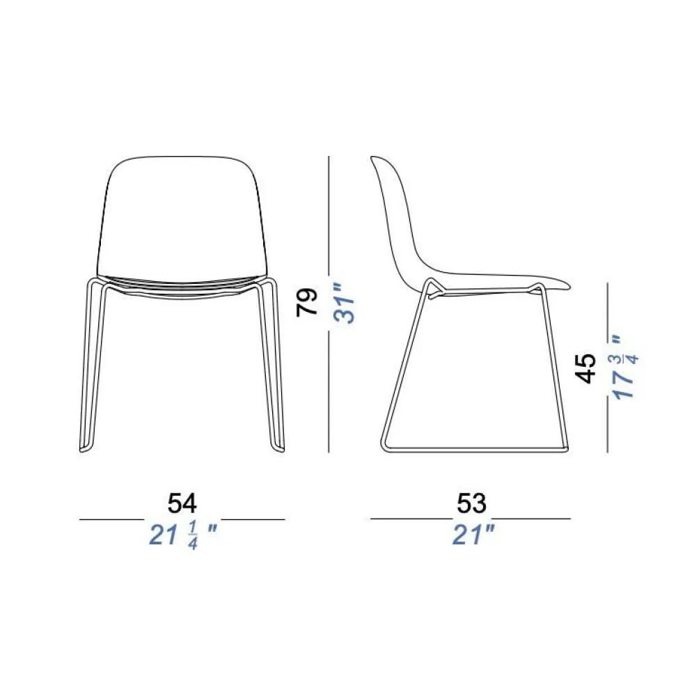Seela S310 Stuhl Kufengestell Weiß