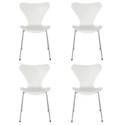 Serie 7™ Stuhl gefärbte Esche Gestell Verchromt 4er Set