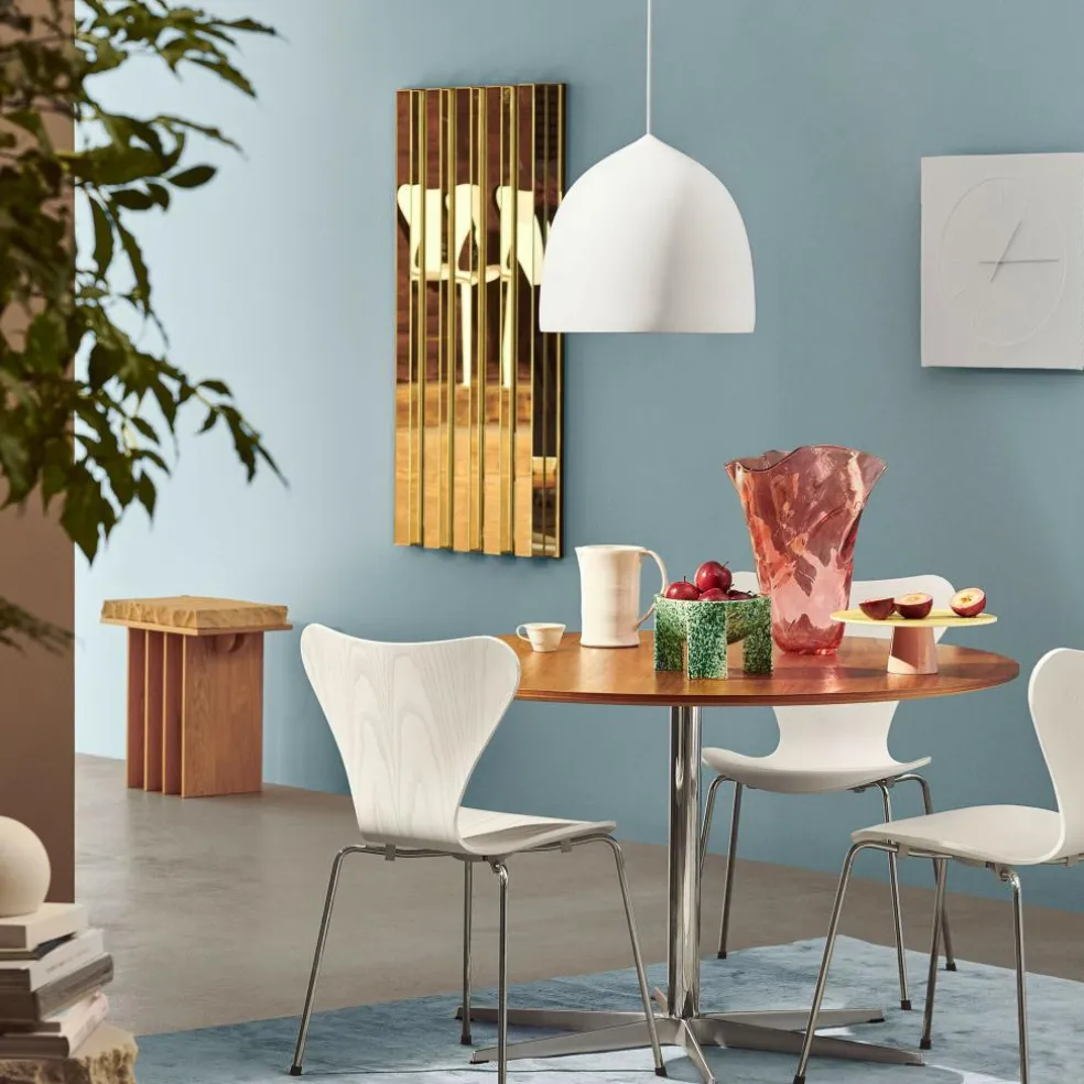 Serie 7™ Stuhl gefärbte Esche Gestell Verchromt 4er Set