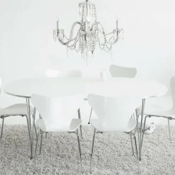 Serie 7™ Stuhl gefärbte Esche Gestell Verchromt 4er Set