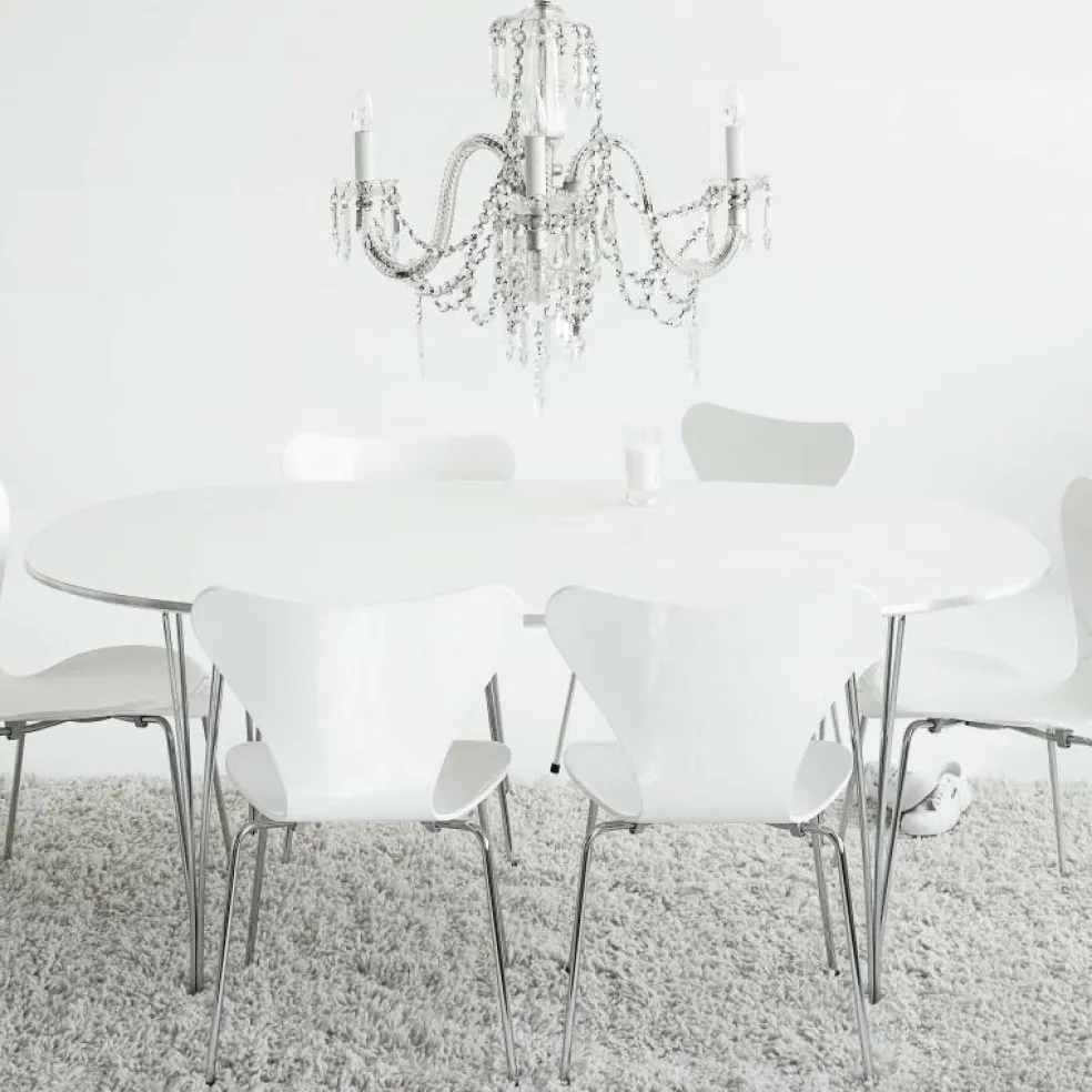 Serie 7™ Stuhl gefärbte Esche Gestell Verchromt 4er Set