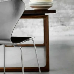 Serie 7™ Stuhl gefärbte Esche Gestell Verchromt 4er Set