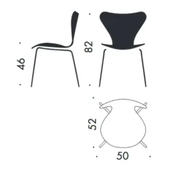 Serie 7™ Stuhl gefärbte Esche Braun Bronze