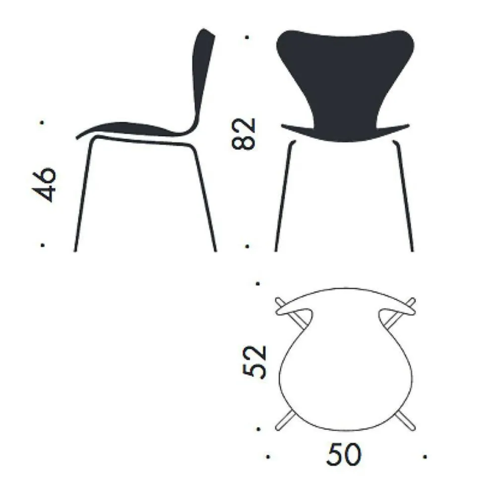 Serie 7™ Stuhl Vorne gepolstert Braun Bronze