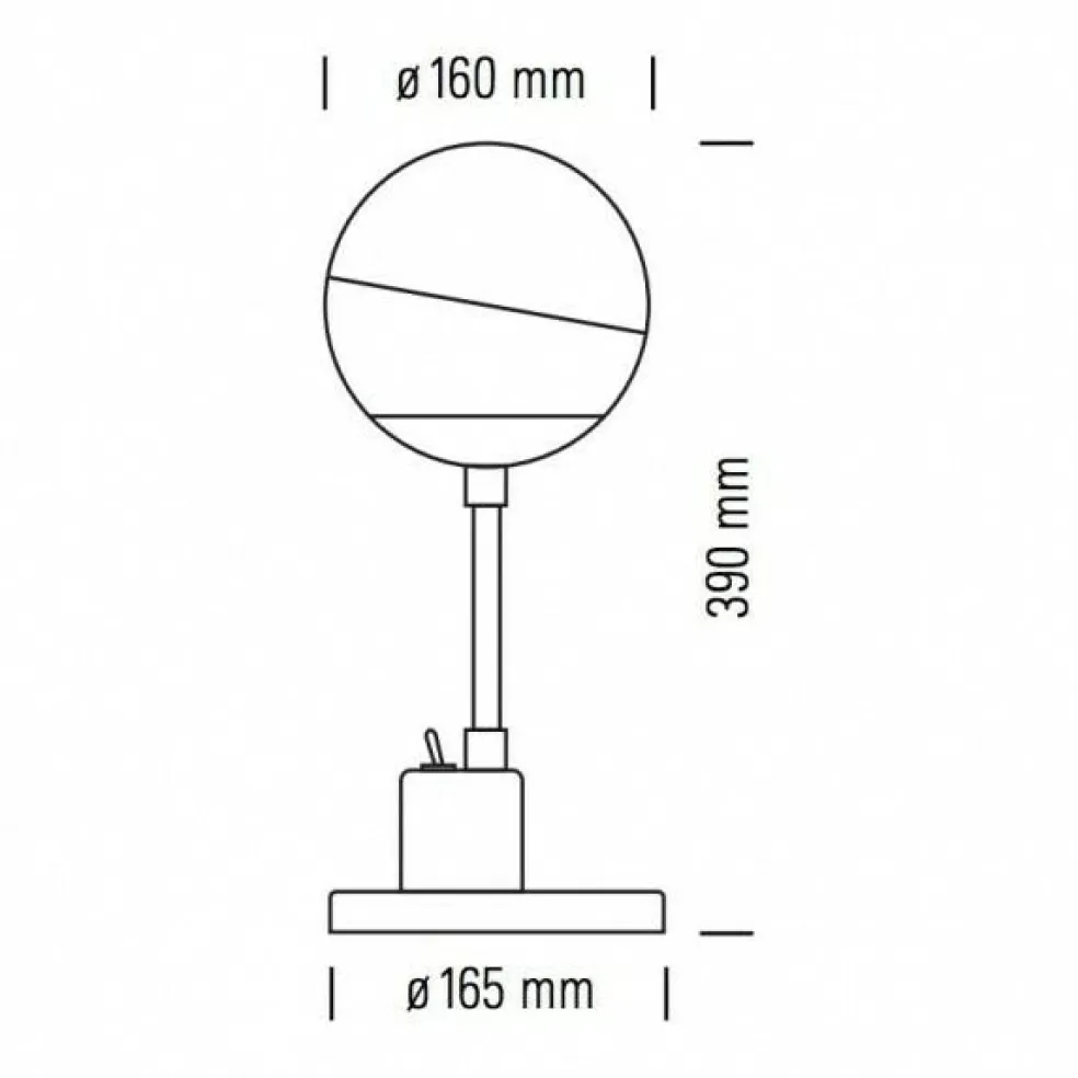 SF 28 Tischleuchte mit Halbkugel