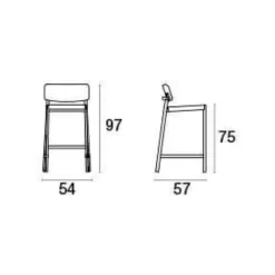 Shine Outdoor-Barhocker 75cm Teak