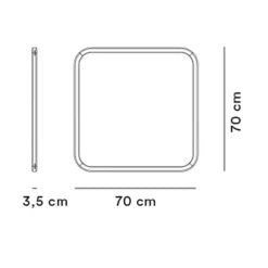 Silhouette Wandspiegel 70x70cm
