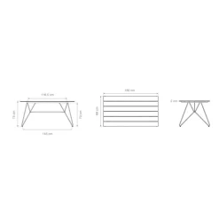 Sketch Outdoor Tisch 160x88cm