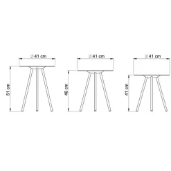 Skippy Beistelltisch 3er Set