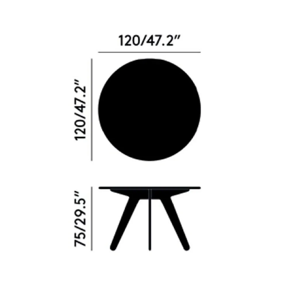 Slab Esstisch Ø 120cm