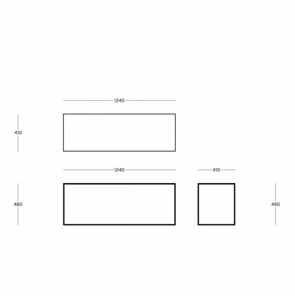 Slim Irony Beistelltisch 124x41x46cm