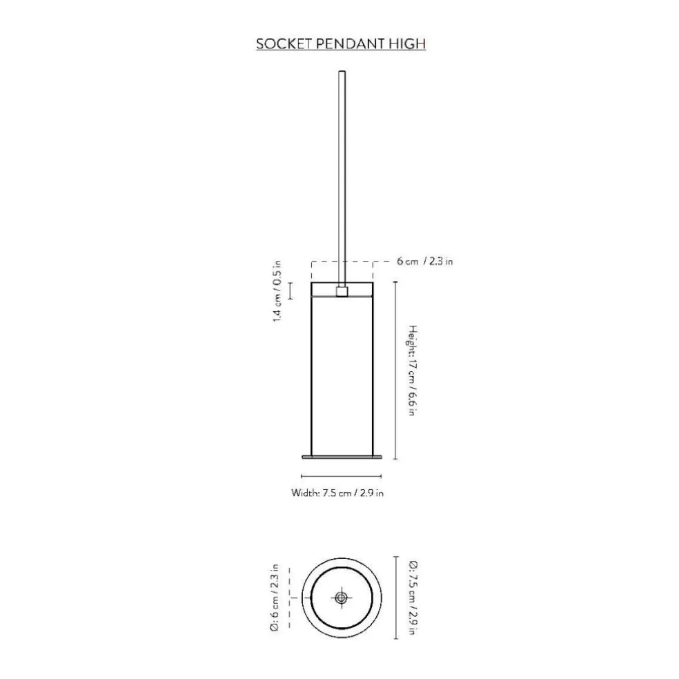 Socket High Pendelleuchte
